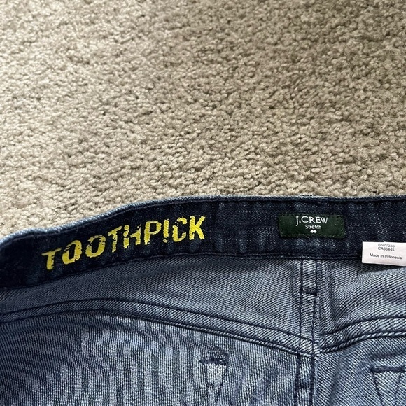 J. Crew factory stretch toothpick skinny jeans dark size 27 - Picture 3 of 7